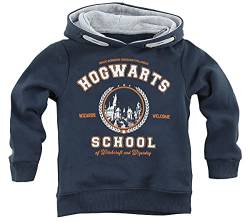 Harry Potter Kids - Hogwarts School Unisex Kapuzenpullover Navy 140 von Harry Potter