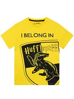Harry Potter Kinder T-Shirt Hufflepuff Gelb 116 von Harry Potter