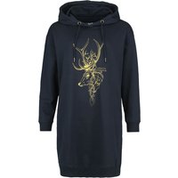 Harry Potter Kleid knielang - Patronus - S bis M - für Damen - Größe S - blau  - Lizenzierter Fanartikel von Harry Potter