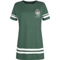 Harry Potter Kurzes Kleid - Slytherin - S bis XL - für Damen - Größe M - grün meliert  - Lizenzierter Fanartikel von Harry Potter