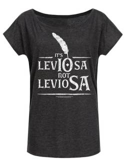 Harry Potter Leviosa Frauen T-Shirt dunkelgrau meliert 4XL von Harry Potter