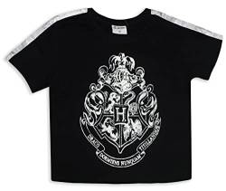 Harry Potter Mädchen Cropped-T-Shirt aus Baumwolle, Schwarz, 13 Jahre von Harry Potter