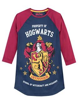 Harry Potter Mädchen Gryffindor Nachthemden Mehrfarbig - 140 (Herstellergröße: 9 - 10 Jahre) von Harry Potter