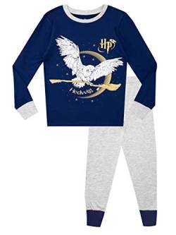 Harry Potter Mädchen Hedwig Schlafanzug Slim Fit Blau 122 von Harry Potter