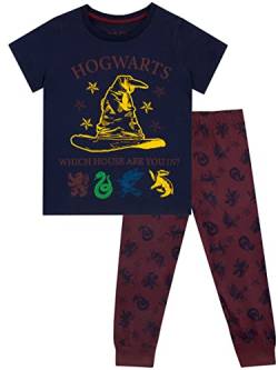 Harry Potter Mädchen Hogwarts Schlafanzug Blau 122 von Harry Potter