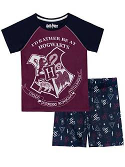 Harry Potter Mädchen Hogwarts Schlafanzug Blau 134 von Harry Potter