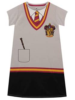 Harry Potter Nachthemdn | Hogwarts Nachthemden für Mädchen | Gryffindor Nachtwäsche für Kinder Grau 116 von Harry Potter