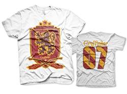Harry Potter Offizielles Lizenzprodukt Gryffindor 07 Herren T-Shirt (Weiß), XX-Large von Harry Potter