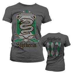 Harry Potter Offizielles Lizenzprodukt Slytherin 07 Damen T-Shirt (Dark Grau), Medium von Harry Potter