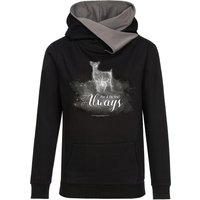 Harry Potter Patronus Damen Schalkragenpullover schwarz/grau von Harry Potter