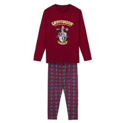 Harry Potter Schlafanzug für Damen, 2-Teilig für Erwachsene, Baumwolle Gryffindor Pyjama Geschenk für Erwachsene und Jugendliche | XS von Harry Potter