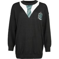 Harry Potter Strickpullover - Slytherin - S bis XXL - für Damen - Größe L - schwarz  - Lizenzierter Fanartikel von Harry Potter