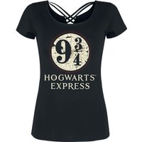 Harry Potter T-Shirt - Gleis 9 3/4 - S bis XXL - für Damen - Größe S - schwarz  - Lizenzierter Fanartikel von Harry Potter