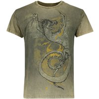 Harry Potter T-Shirt - Hungarian Horntail - S bis XXL - für Männer - Größe L - grün  - Lizenzierter Fanartikel von Harry Potter