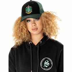 Harry Potter Unisex Slytherin House Trucker Cap Baseballkappe, Schwarz, One Size von Harry Potter