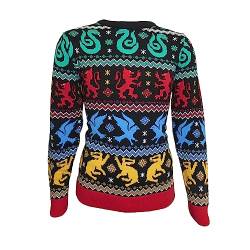 Harry Potter Weihnachtspullover Hogwarts House Wappen Offizieller Unisex Ugly Sweater, mehrfarbig, XX-Large von Harry Potter