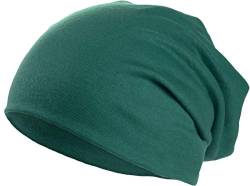 Harrys-Collection Damen Herren Beanie in 15 Farben, Kopfgröße:Einheitsgröße, Farben:Tanne von Harrys-Collection