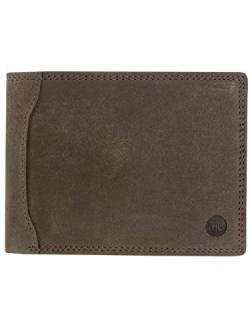 Harrys-Collection HC Herren Geldbörse Quer aus Büffel Leder RFID Schutz Vintage, Farben:Dunkelbraun von Harrys-Collection