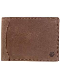 Harrys-Collection HC Herren Geldbörse Quer aus Büffel Leder RFID Schutz Vintage, Farben:braun von Harrys-Collection