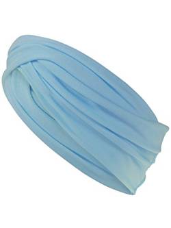 Harrys-Collection Haarband oder Stirnband in 16 Verschiedenen Unifarben Turban, Kopfgröße:Einheitsgröße, Farben:hellblau von Harrys-Collection
