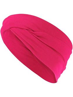 Harrys-Collection Haarband oder Stirnband in 16 Verschiedenen Unifarben Turban, Kopfgröße:Einheitsgröße, Farben:pink von Harrys-Collection