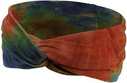 Harrys-Collection Haarband oder Stirnband in 4 verschiedenen Batik Farben Turban, Kopfgröße:Einheitsgröße, Farben:gelb-bunt von Harrys-Collection
