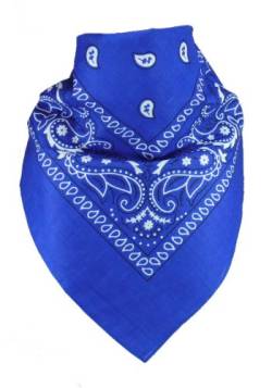 Harrys-Collection Unisex Bandana Bindetuch 100% Baumwolle (1 er 6 er oder 12 er Pack), Farbe:royalblau von Harrys-Collection