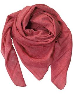 Harrys-Collection Unisex Bandana Uni Farben 100% Baumwolle! 52 X 52 cm, Farbe:rot melange von Harrys-Collection