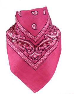 Harrys-Collection extra großes Bandana 100% Baumwolle! 70x70 cm, Größen:70x70, Farben:pink von Harrys-Collection