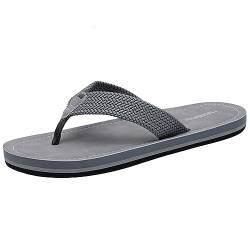 Harssidanzar Herren Flip Flops,Zehentrenner,Sandalen,Strand Flip Flops,Sommer Flip Flops HM001EU,Grau, Größe 40 von Harssidanzar