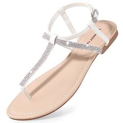 Harvest Land Damen Sandalen Sommer Bequem Flach Sandaletten von Harvest Land