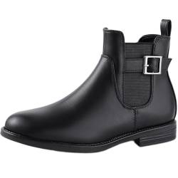 Harvest Land Damen Stiefel Damen Bequeme Chelsea Boots Stiefeletten Stilvolle klassische Schuhe für Erwachsene Schwarz38 von Harvest Land