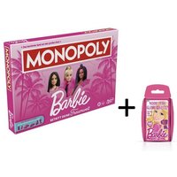 Hasbro Spiel, Monopoly - Barbie + Top Trumps Barbie Brettspiel Gesellschaftsspiel von Hasbro