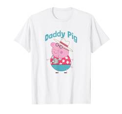 Peppa Pig Vatertag Daddy Pig Summer Vacation Portrait T-Shirt von Hasbro