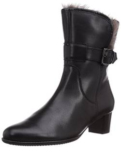 Hassia Damen Turin, Weite H Kurzschaft Stiefel, Schwarz (0100 schwarz), 38.5 EU von Hassia