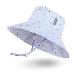 Hat Professor Baby Sonnenhut Einstellbar Atmungsaktiv Sonnenschutz Sommerhut für Kleinkinder Mädchen Jungen Kappe Mütze Fischerhut mit Breiter Krempe und UV-Schutz UPF 50+ Unisex Cap Hut von Hat Professor