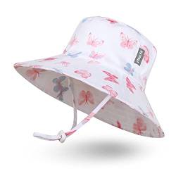 Hat Professor Baby Sonnenhut Einstellbar Atmungsaktiv Sonnenschutz Sommerhut für Kleinkinder Mädchen Jungen Kappe Mütze Fischerhut mit Breiter Krempe und UV-Schutz UPF 50+ Unisex Cap Hut von Hat Professor