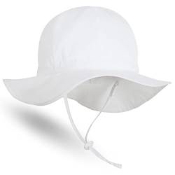 Hat Professor Baby Sonnenhut Einstellbar Atmungsaktiv Sonnenschutz Sommerhut für Kleinkinder Mädchen Jungen Kappe Mütze Fischerhut mit Breiter Krempe und UV-Schutz UPF 50+ Unisex Cap Hut von Hat Professor