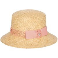 Hat You Sonnenhut Hat You Damen Stroh Cloche Hut mit Lurex-Mesh-Band von Hat You