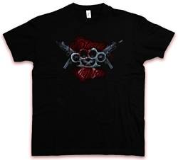 Hate Couture Street Warrior HC T-Shirt - Schlagring Uzi UZIs Pistol Fighter Knuckleduster Brass Knuckle Shirt Größen S - 5XL (XXXL) von Hate Couture