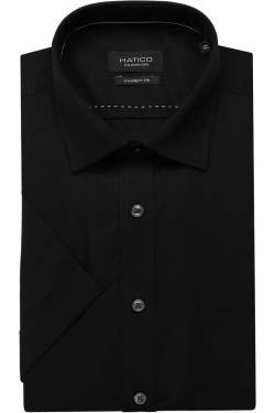 Hatico Modern Fit Hemd Kurzarm schwarz von Hatico