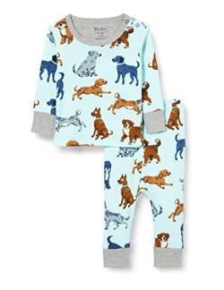 Hatley Baby-Jungen Organic Cotton Long Sleeve Pyjama Set Pyjamaset, Playful Puppies, 6-9 Monate von Hatley