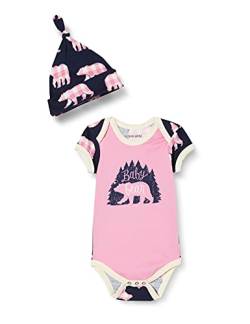 Hatley Baby-Mädchen Body mit Mütze Kleinkindschläfer, Baby Bear Pink, 12-18m von Little Blue House