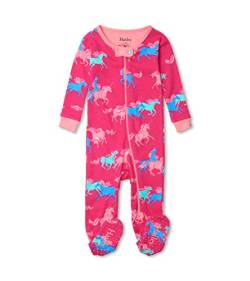 Hatley Baby-Mädchen Organic Cotton Footed Sleepsuit Kleinkind-Schlafanzge, Frolicking Unicorns, 86 von Hatley