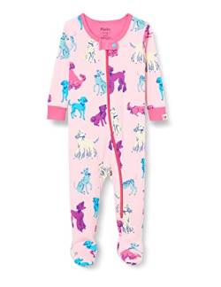 Hatley Baby-Mädchen Organic Cotton Footed Sleepsuit Kleinkind-Schlafanzüge, Perfect Pups, 3-6 Monate von Hatley