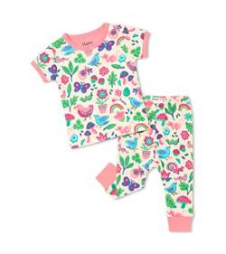 Hatley Baby-Mädchen Organic Cotton Short Sleeve Pyjama Set Kleinkind-Schlafanzughosen, Rainbow Park, 86 von Hatley