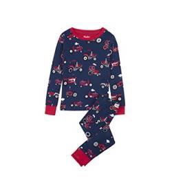 Hatley Boy's Lange Schlafanzüge Long Sleeve Pyjama Pajama Set, (Red Farm Tractors), 8 Jahre von Hatley