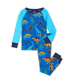 Hatley Boy's Lange Schlafanzüge Raglan Sleeve Pyjama Pajama Set, Blue, 10 Jahre von Hatley
