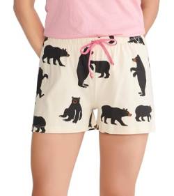 Hatley Damen Boxer Short Pyjama Bottoms Schlafanzughose, (Black Bear ), S EU von Hatley