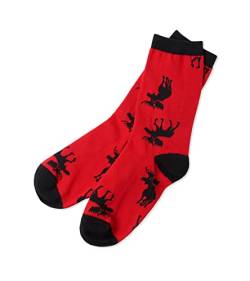 Hatley Damen Crew Socken, Maus auf Rot, One Size von Hatley